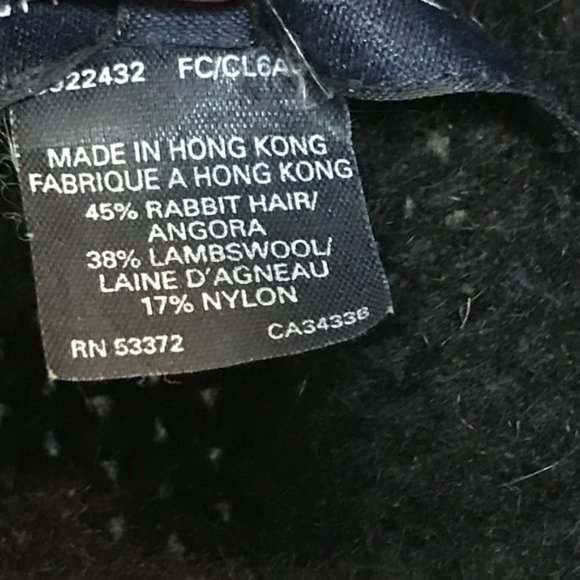 French Connection - Black Angora/Wool Blend Turtleneck - Size Small - Picture 7 of 10